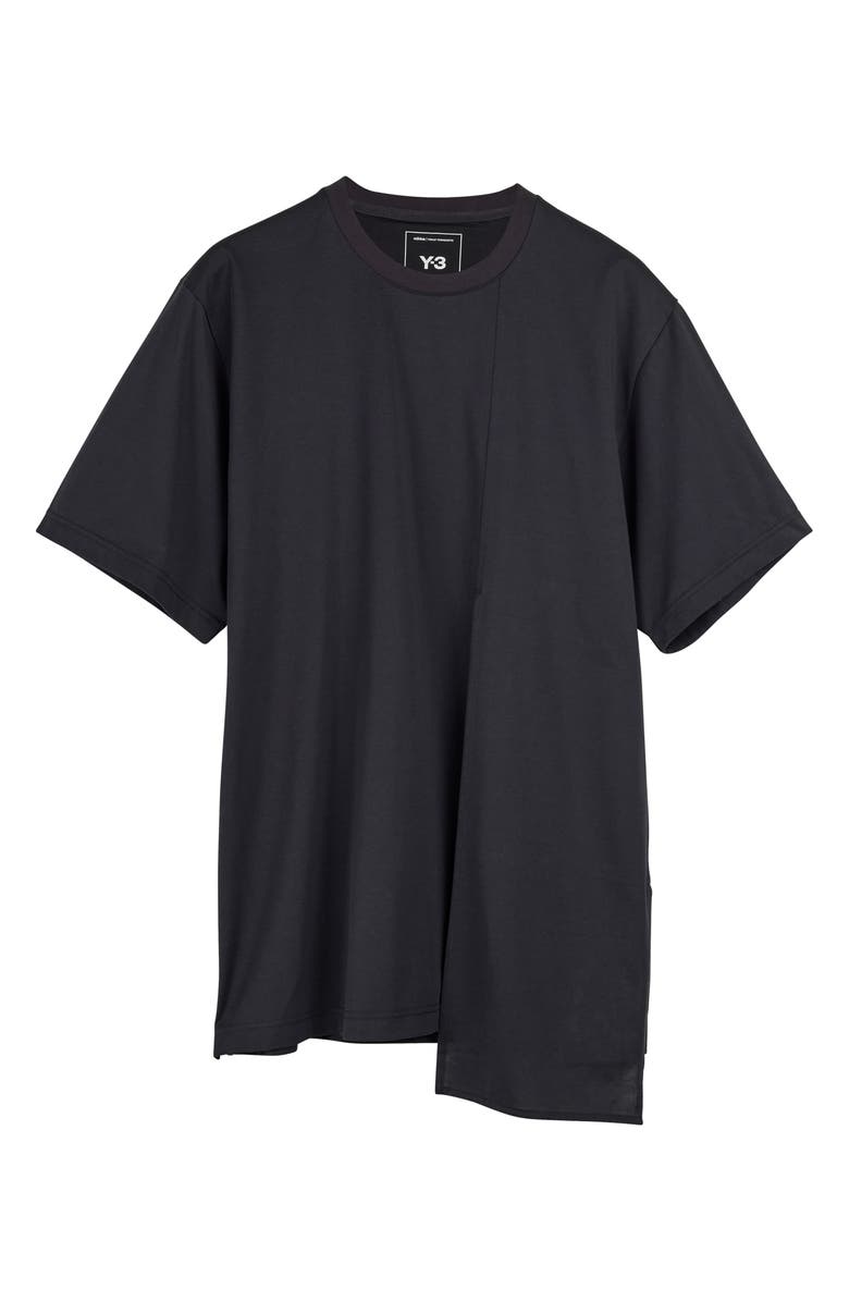 Y-3 U Prem Double Layer Cotton Blend T-Shirt, Main, color, 