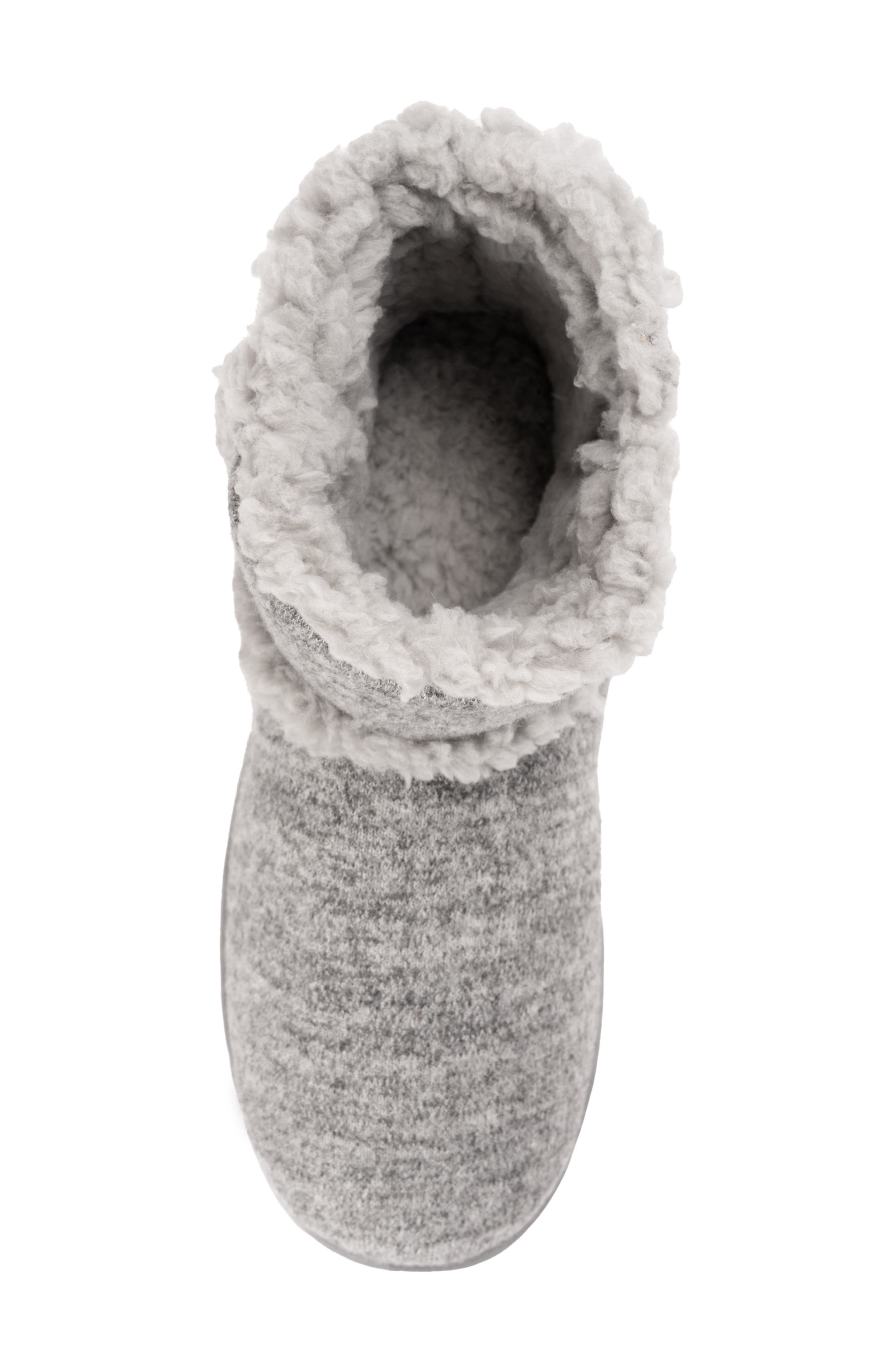 MUK LUKS Aubree Faux Shearling Bootie Slipper, Alternate, color, Sweatshirt Heather Grey