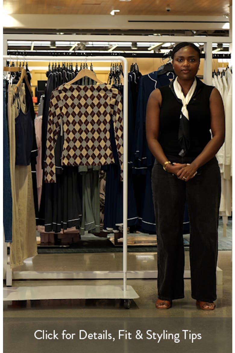 Shonna Long Sleeve Argyle Top video