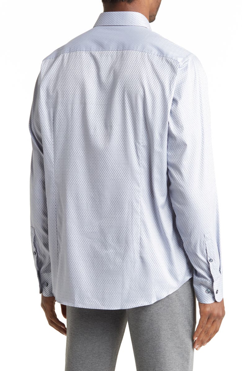 Bugatchi Diamond Check Long Sleeve Woven Regular Fit Shirt, Alternate, color,