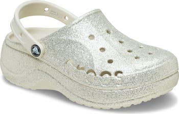 ★CROCS★ Women's Baya Platform Glitter Clogs CHAI 25SWCL208 CROCS Baya Platform Glitter Clog (Women) | Nordstromrack