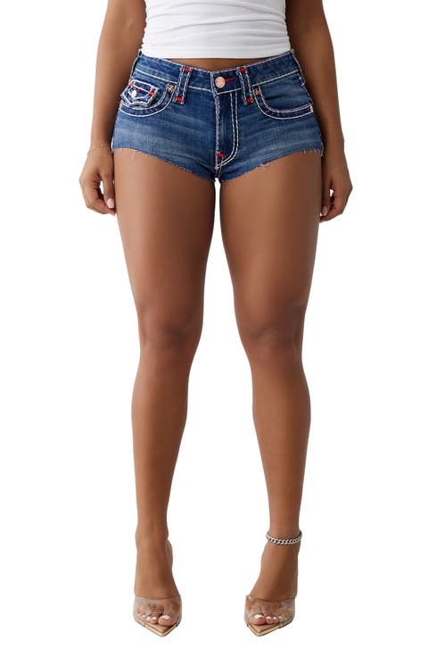 Spicy Flap Pocket Denim Shorts (Wave Lily)