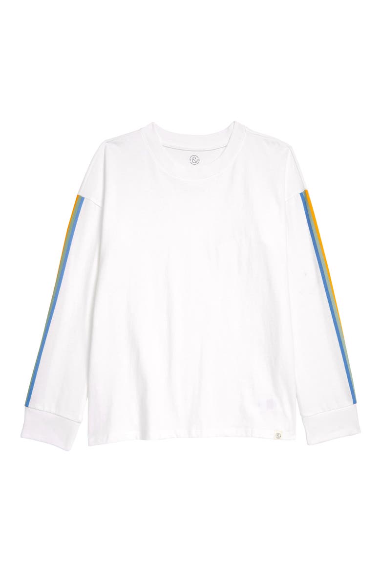 Kids' Graphic Tee, Main, color, WHITE RETRO STRIPE