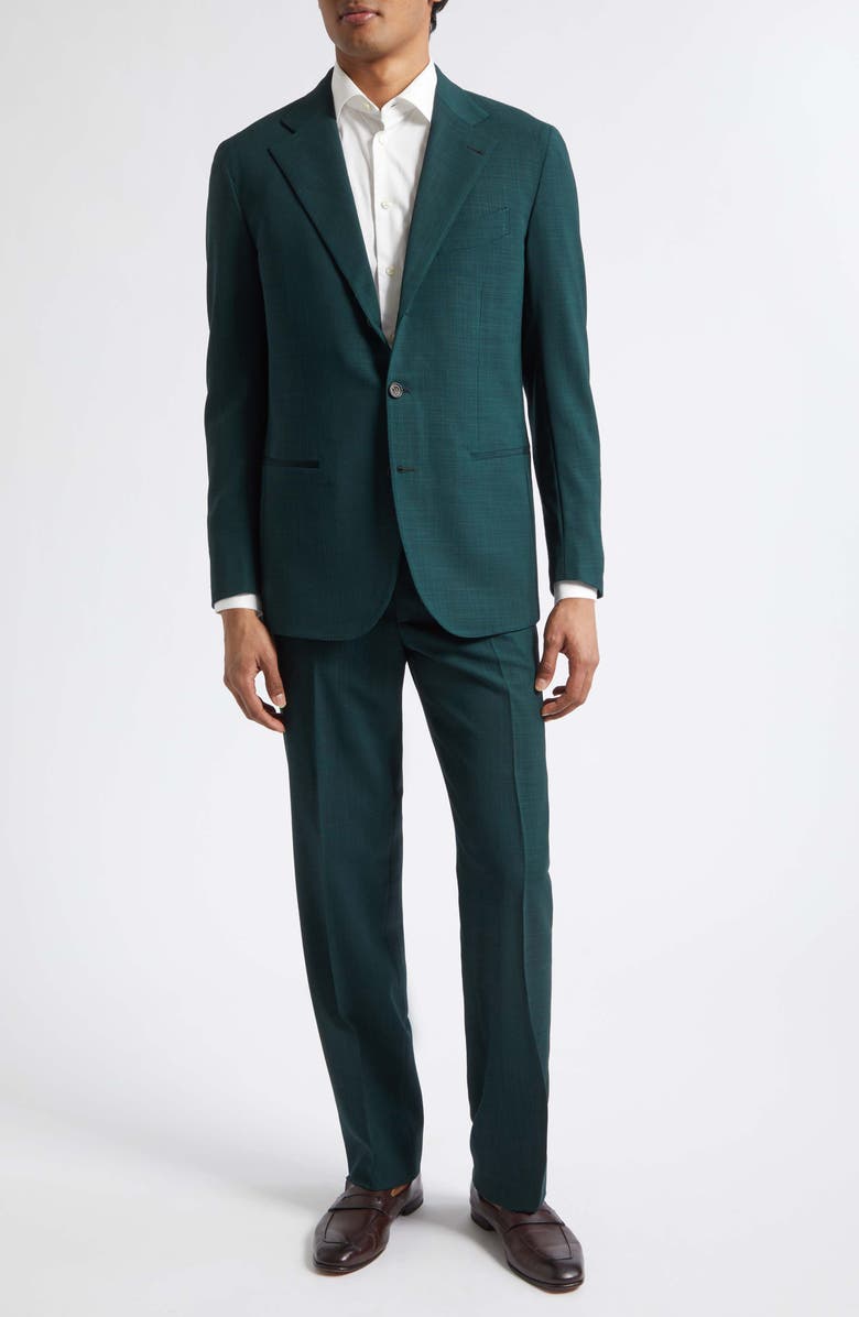 J. Mueser Waverly Virgin Wool Suit, Main, color, Forest