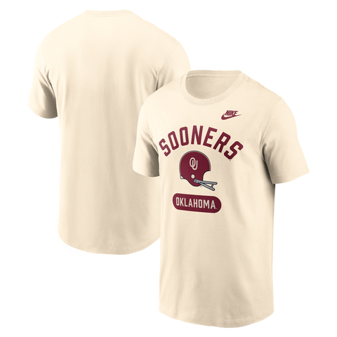 Men's Nike Natural Oklahoma Sooners Legacy Arch Helmet T-Shirt