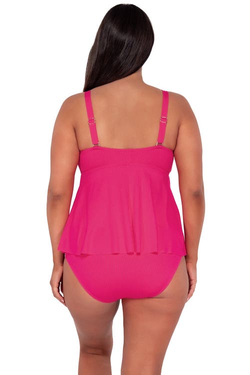 Sunsets Escape Marin Tankini In Begonia Sandbar Rib