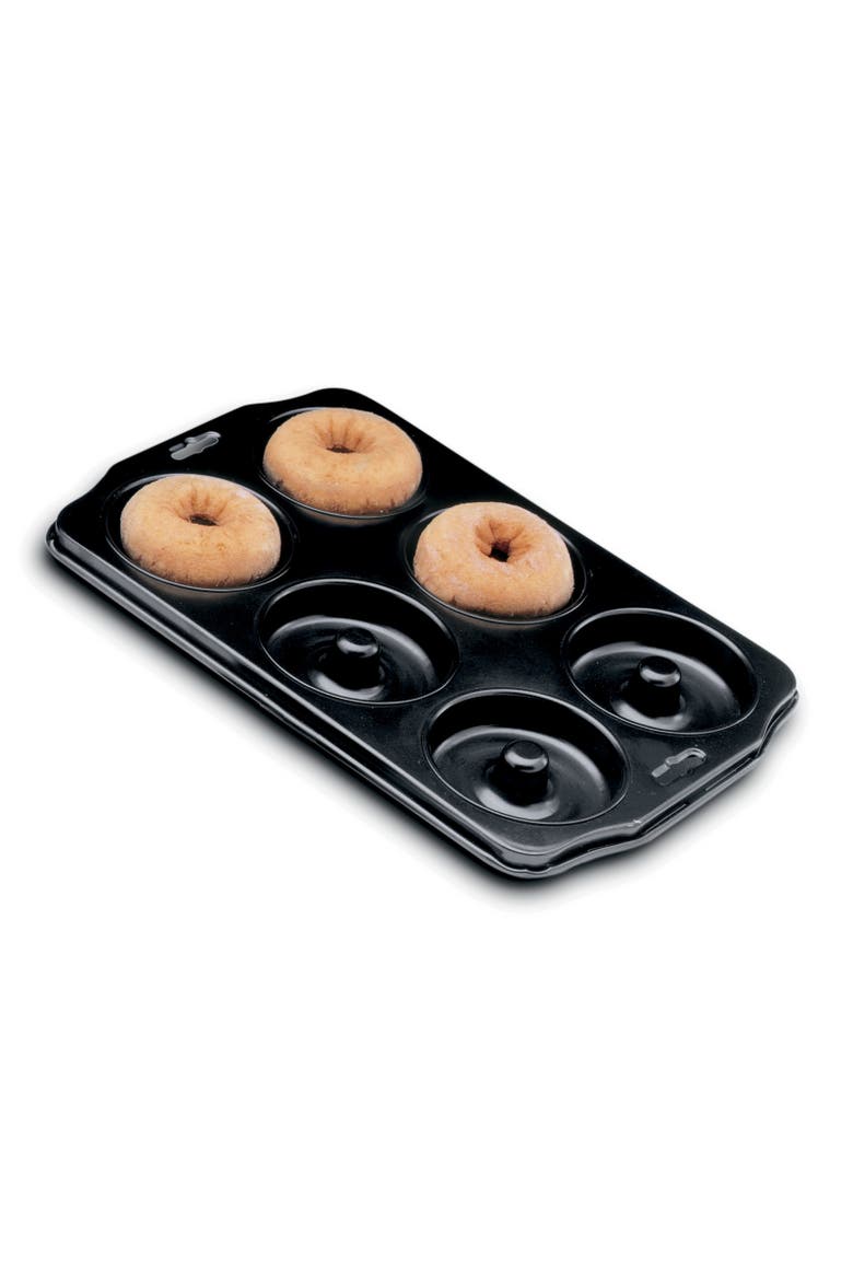 Nonstick 6-Cavity Donut Pan, Alternate, color, Black