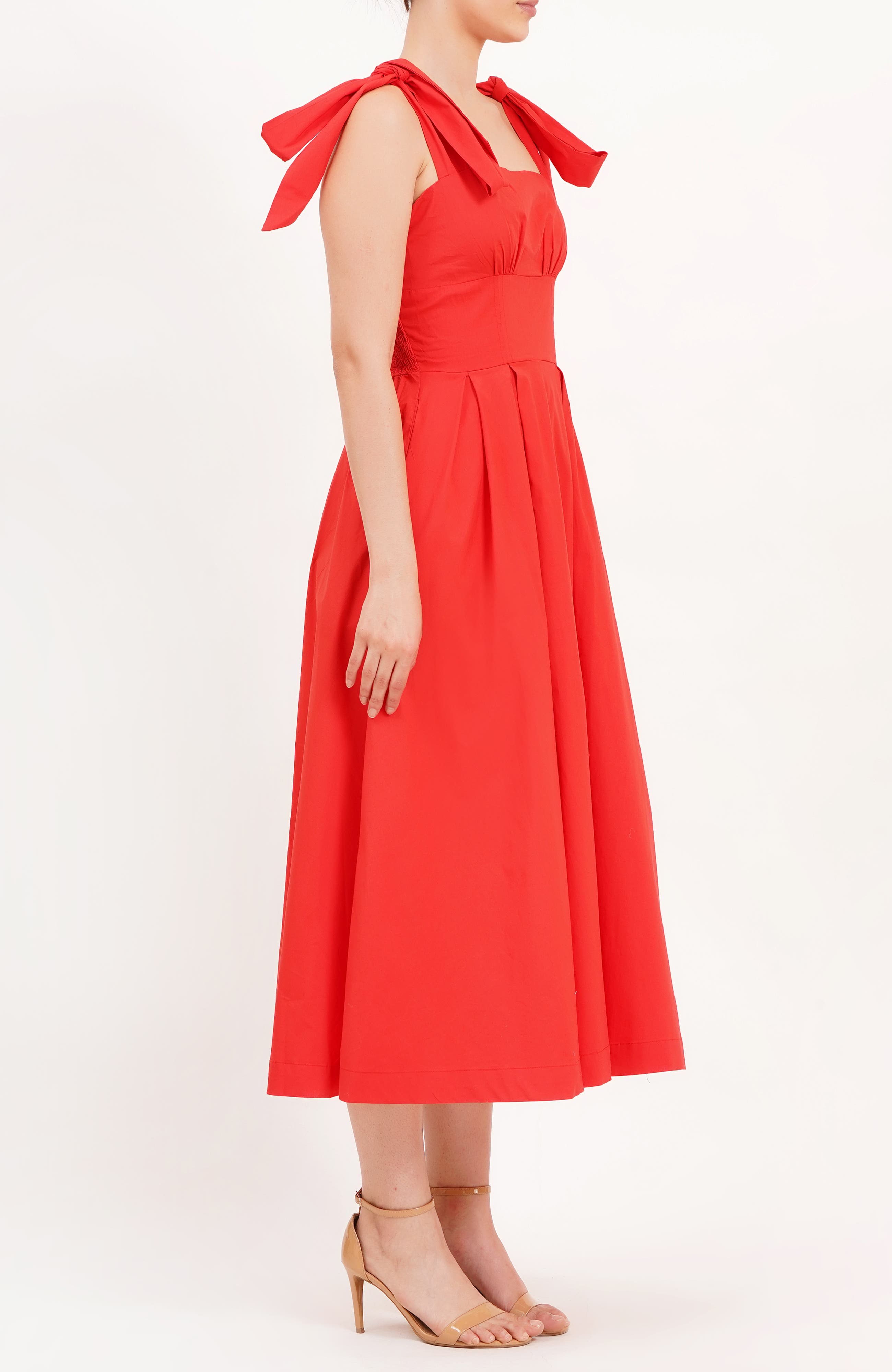 Penelope Bow Dress Poppy Red - image 2