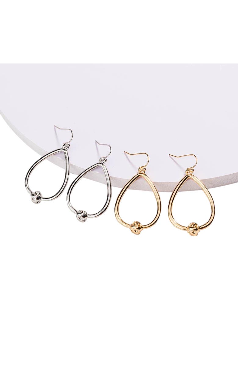 Hollywood Sensation Dainty Love Knot Earrings, Alternate, color, Gold