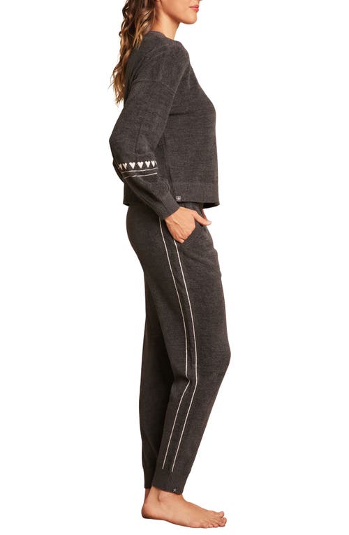 Shop Barefoot Dreams Heartbeat Stripe Cozychic Ultra Lite® Lounge Top In Carbon/sunrise Pink