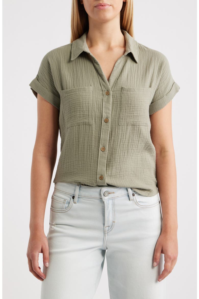 Chicago Gauze Shirt, Main, color, NEW LAUREL
