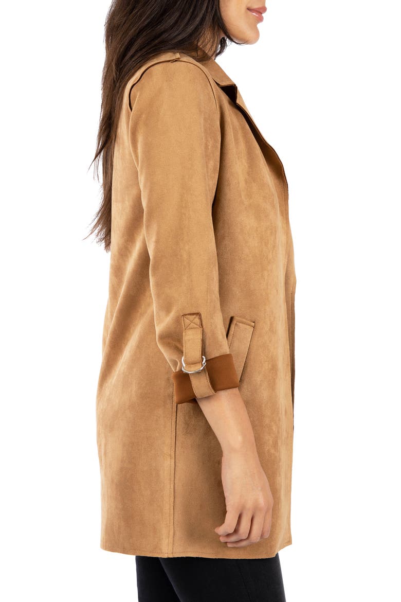 Faux Suede Coat, Alternate, color, BUTTERSCOTCH