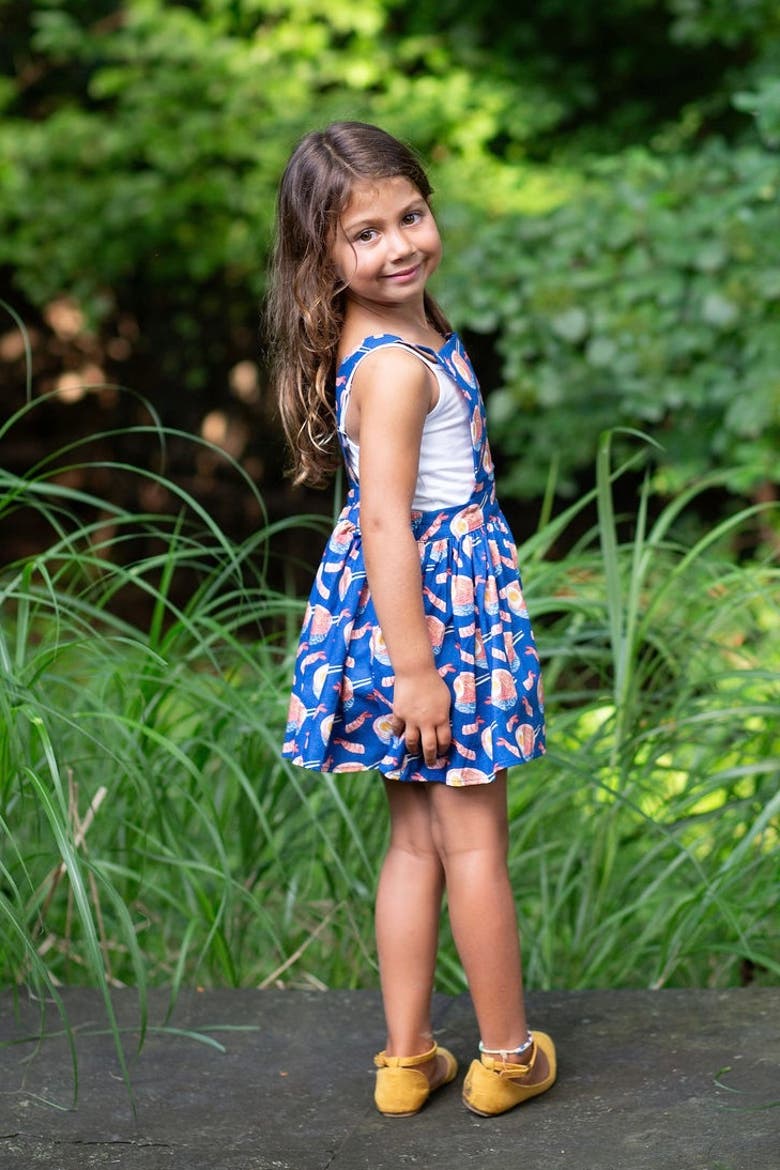 Baby Pinafore Dress, Alternate, color, Ramen