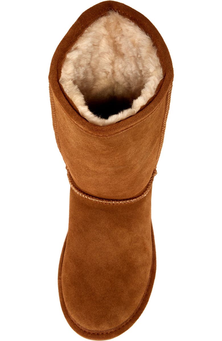 BEARPAW Emma Short Genuine Sheepskin Lined Boot, Alternate, color, Hickory Ii