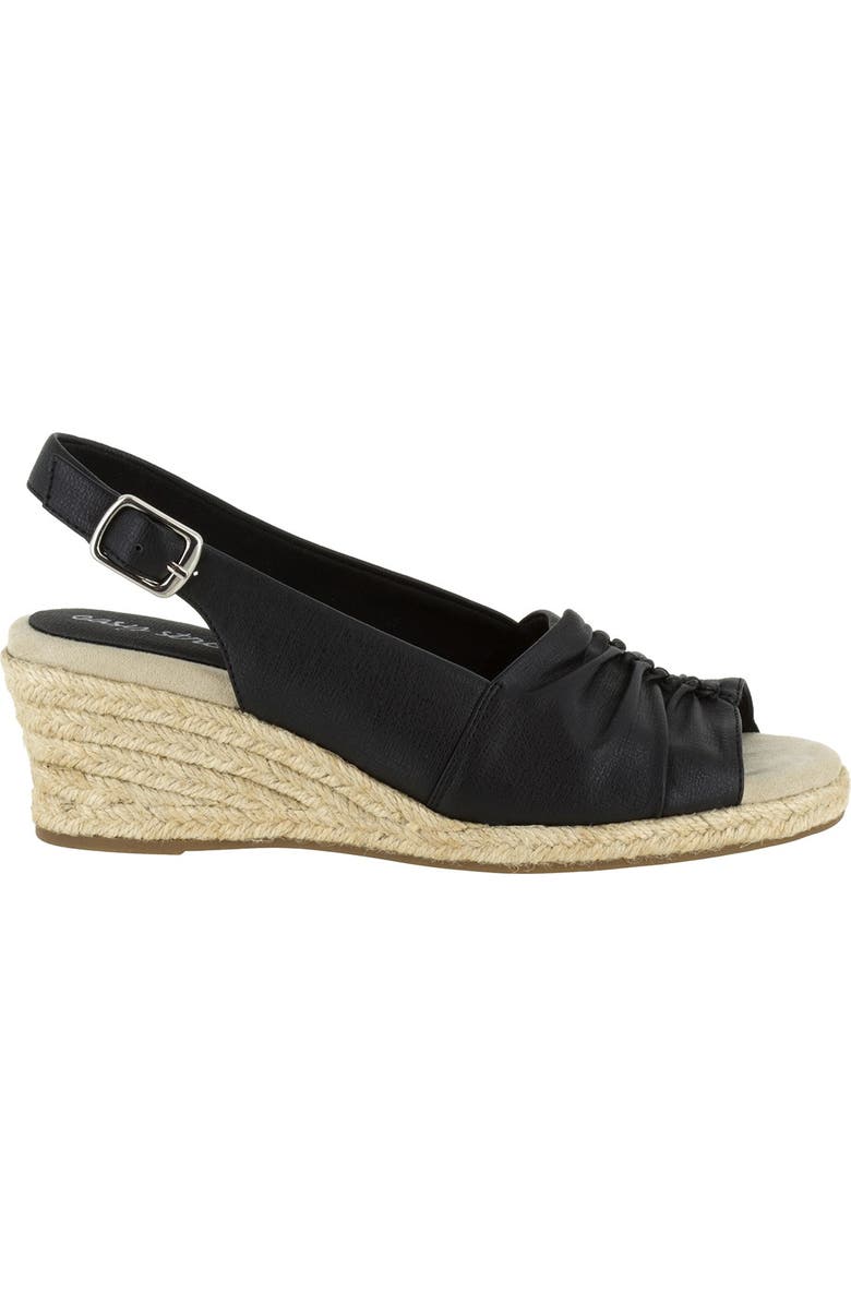 EASY STREET Kindly Ruched Wedge Sandal - Multiple Widths Available, Alternate, color,