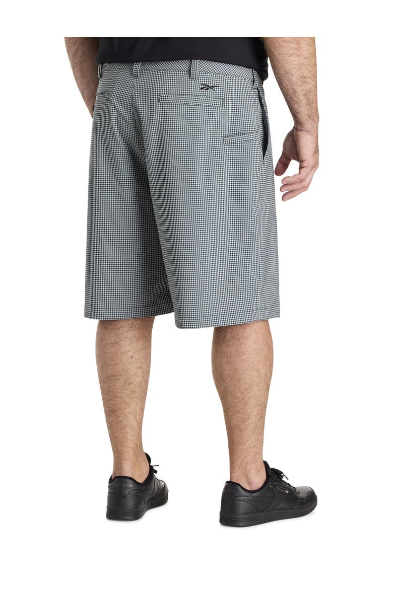 Big & Tall Performance Plaid Golf Shorts, Alternate, color, Grey