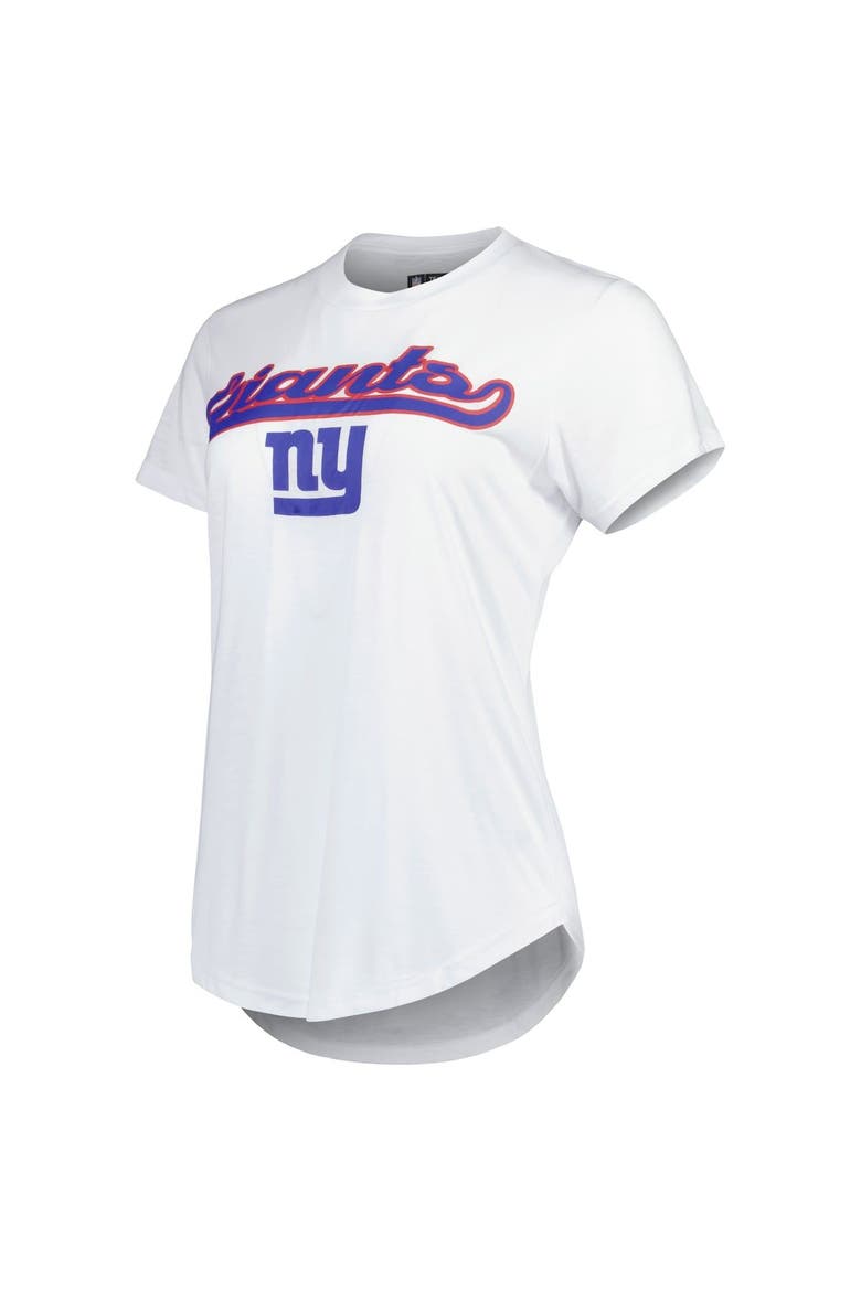 Women's Concepts Sport White/Charcoal New York Giants Sonata T-Shirt & Leggings Sleep Set, Alternate, color, White