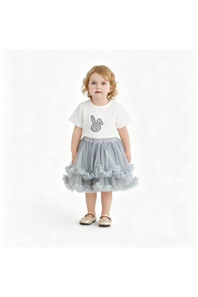 Bunny Tulle Set, Alternate, color, Grey