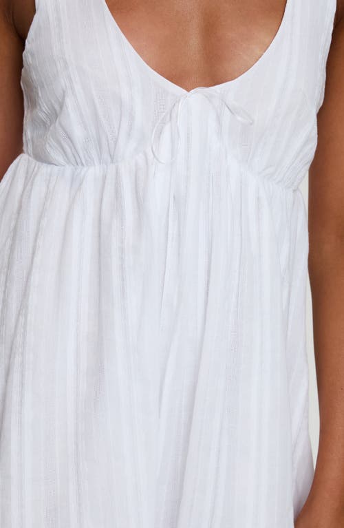 Princess Polly Nelty Cotton Mini Sundress In White