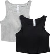 90 DEGREE BY REFLEX Keira 2-Pack Cotton Rib Tank Tops