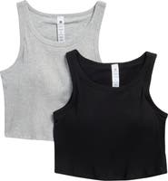90 DEGREE BY REFLEX Keira 2-Pack Cotton Rib Tank Tops