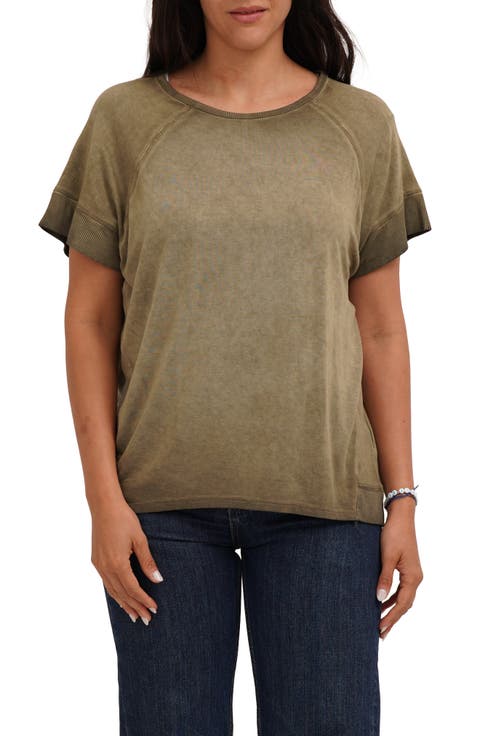 Raglan Sleeve Crewneck T-shirt