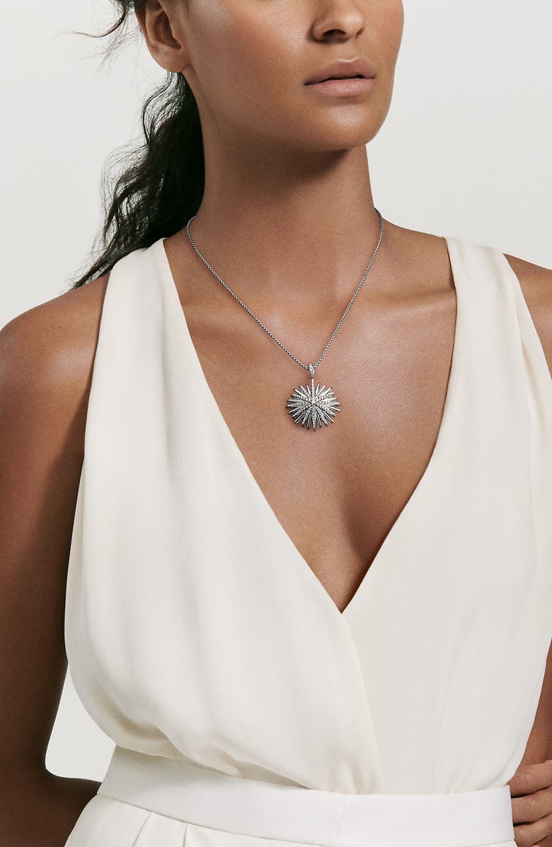 David Yurman Starburst Diamond Pendant Necklace, Alternate, color, 