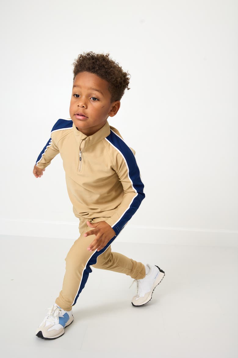 Boys Warm-Up Jogger Pant, Alternate, color, Khaki Navy Stripe