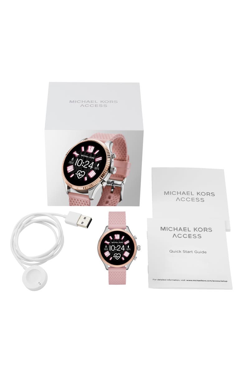 Michael Kors Gen 5 Lexington Silicone Strap Smart Watch, 44mm, Alternate, color,
