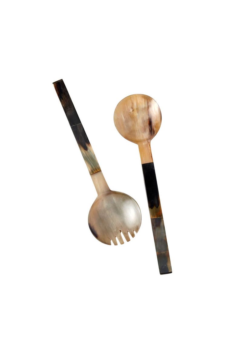 Mosaic Horn Oversized Serving Set, Main, color, Brown