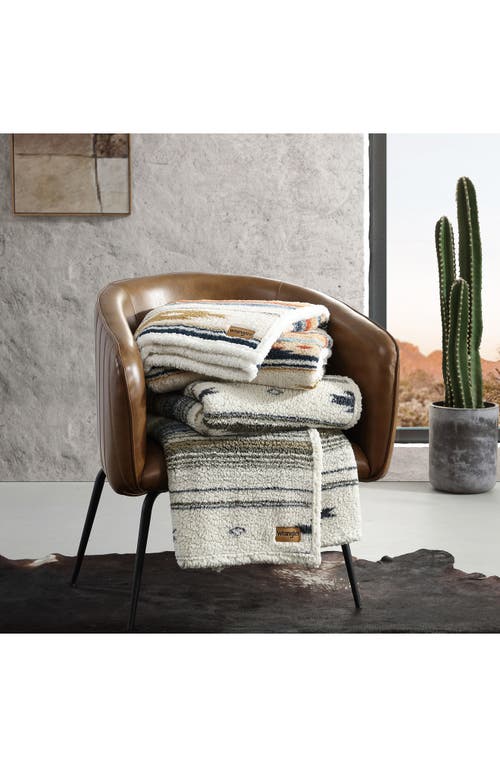 Wrangler Coyote Sands Sherpa Reversible Throw Blanket In Light Beige