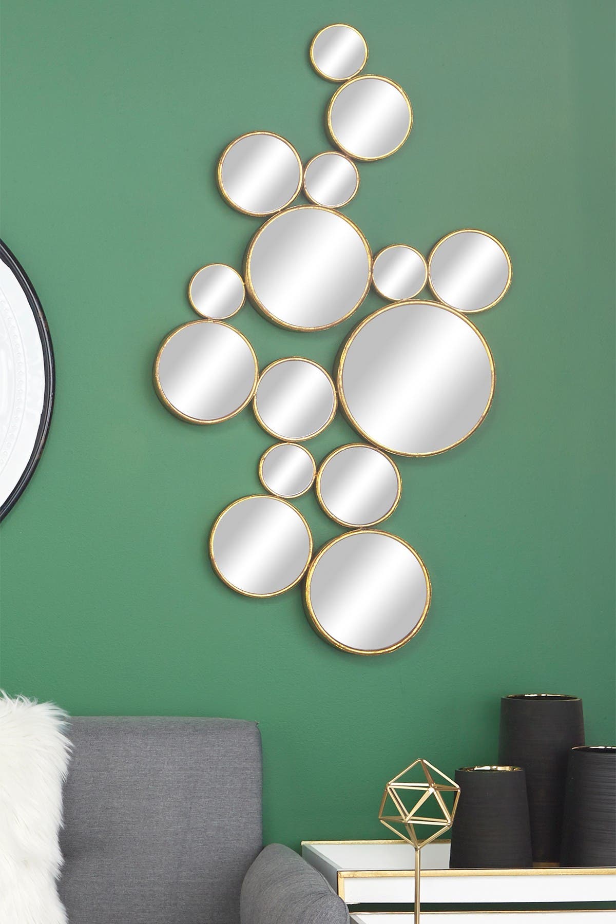 COSMO BY COSMOPOLITAN Gold Metal Bubble Cluster Wall Mirror | Nordstromrack