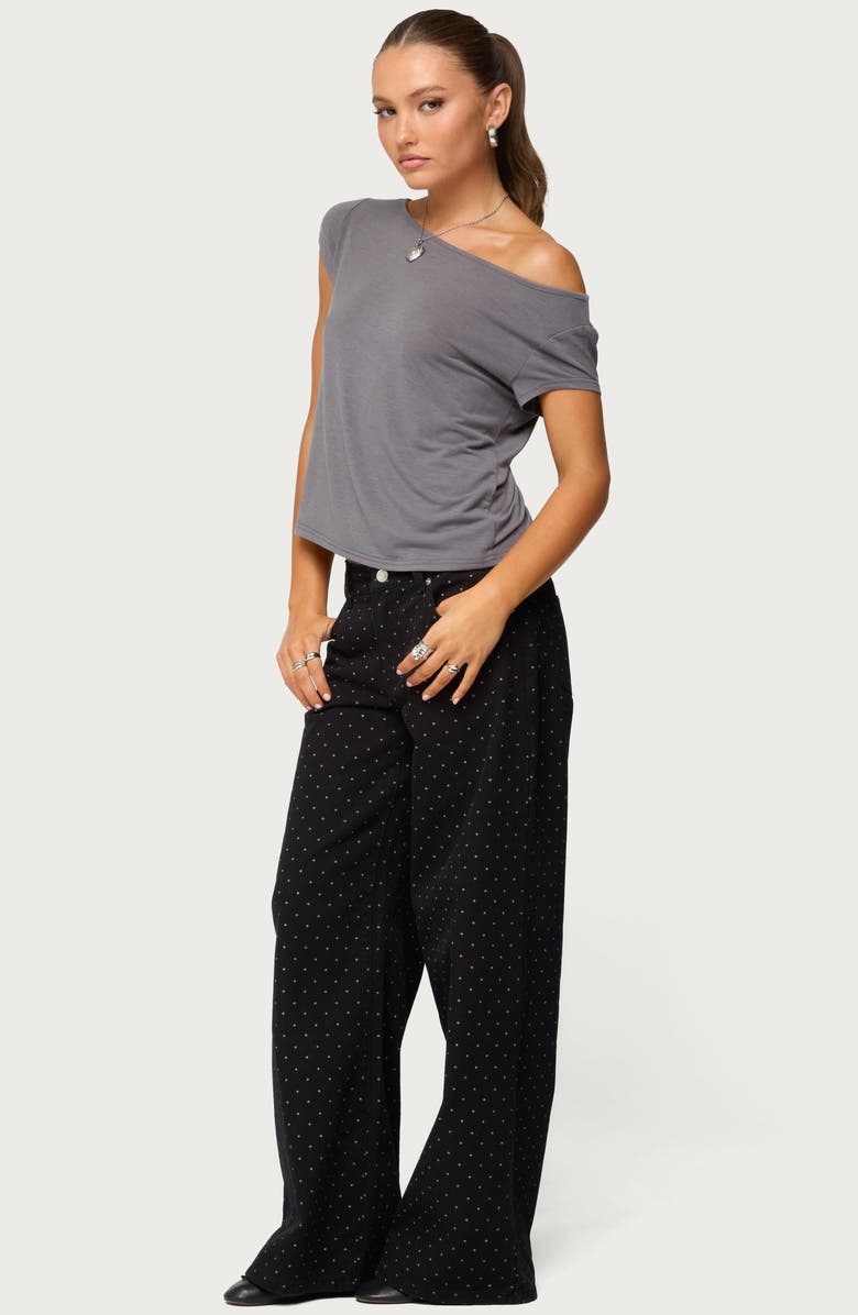 EDIKTED Anabella Off the Shoulder T-Shirt, Alternate, color, 