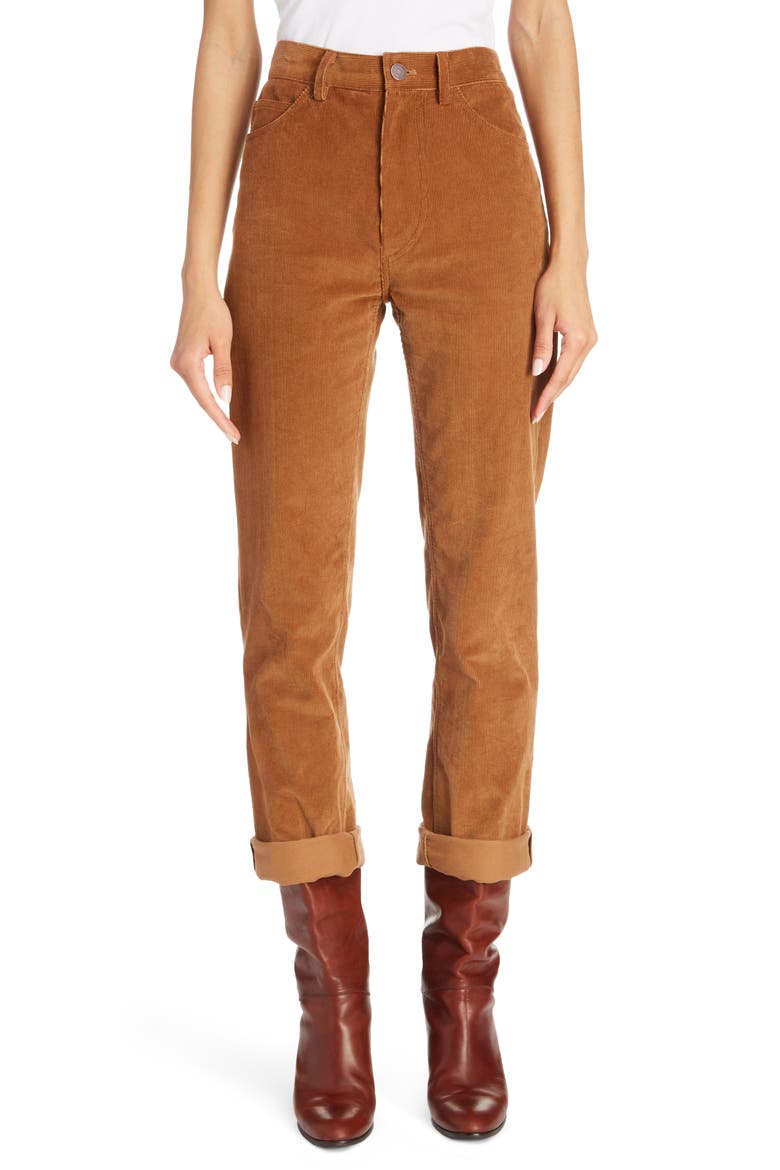 Skinny Corduroy Pants, Main, color, BEIGE