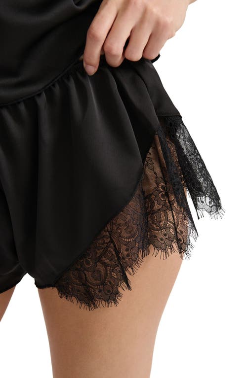 KAT THE LABEL KAT THE LABEL DARCY LACE TRIM SATIN TAP SHORTS