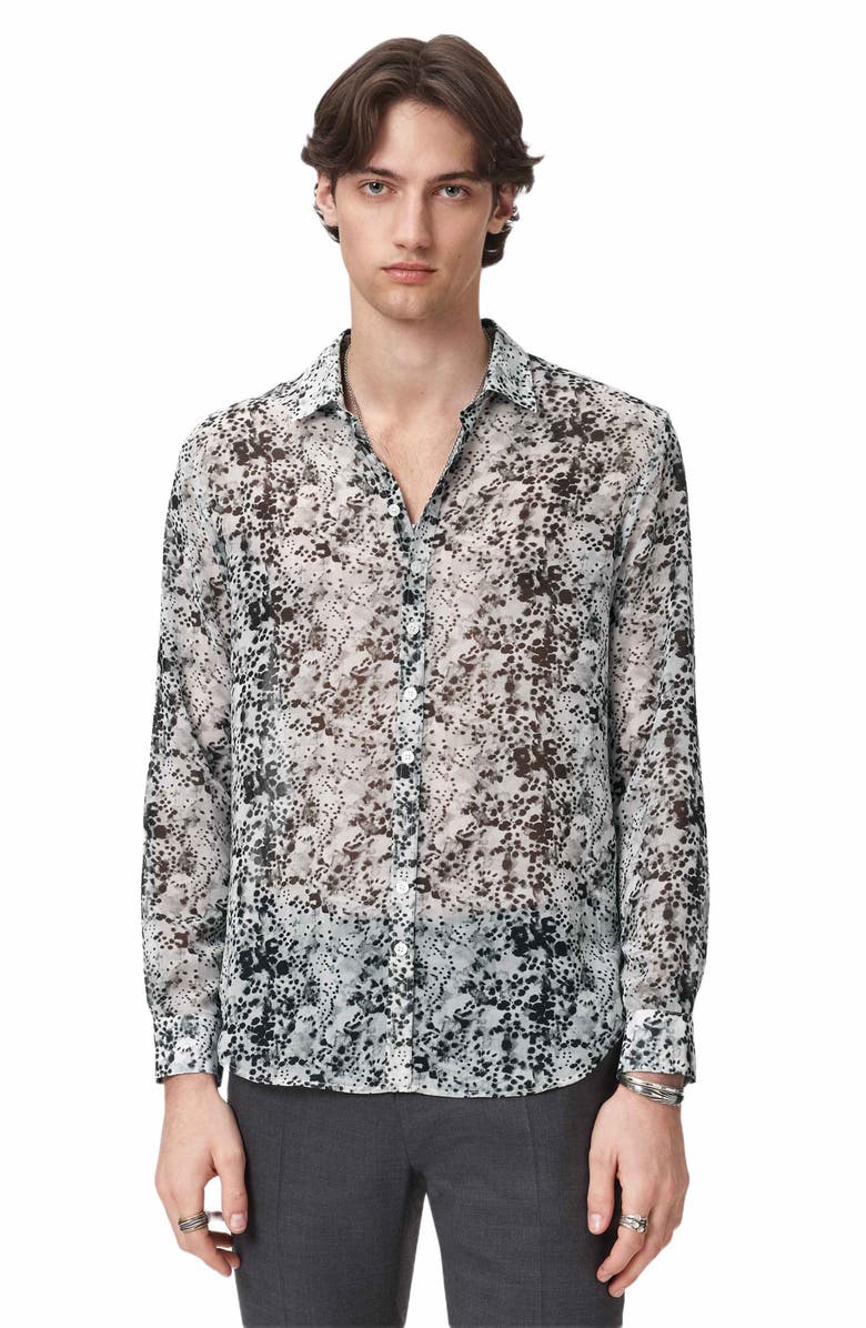 John Varvatos Bucks Button-Up Shirt, Alternate, color, Grey Mist