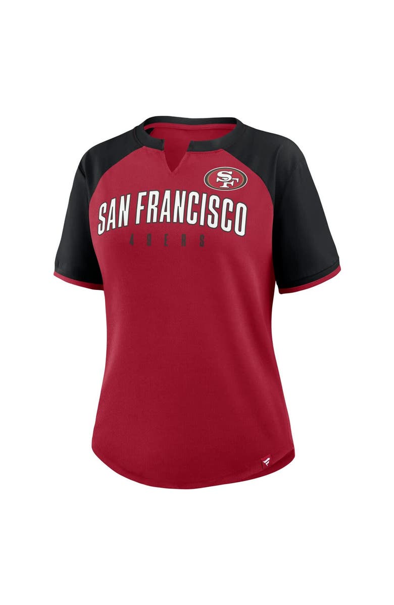 FANATICS Women's Fanatics Scarlet/Black San Francisco 49ers Height Advantage T-Shirt, Alternate, color, Scarlet
