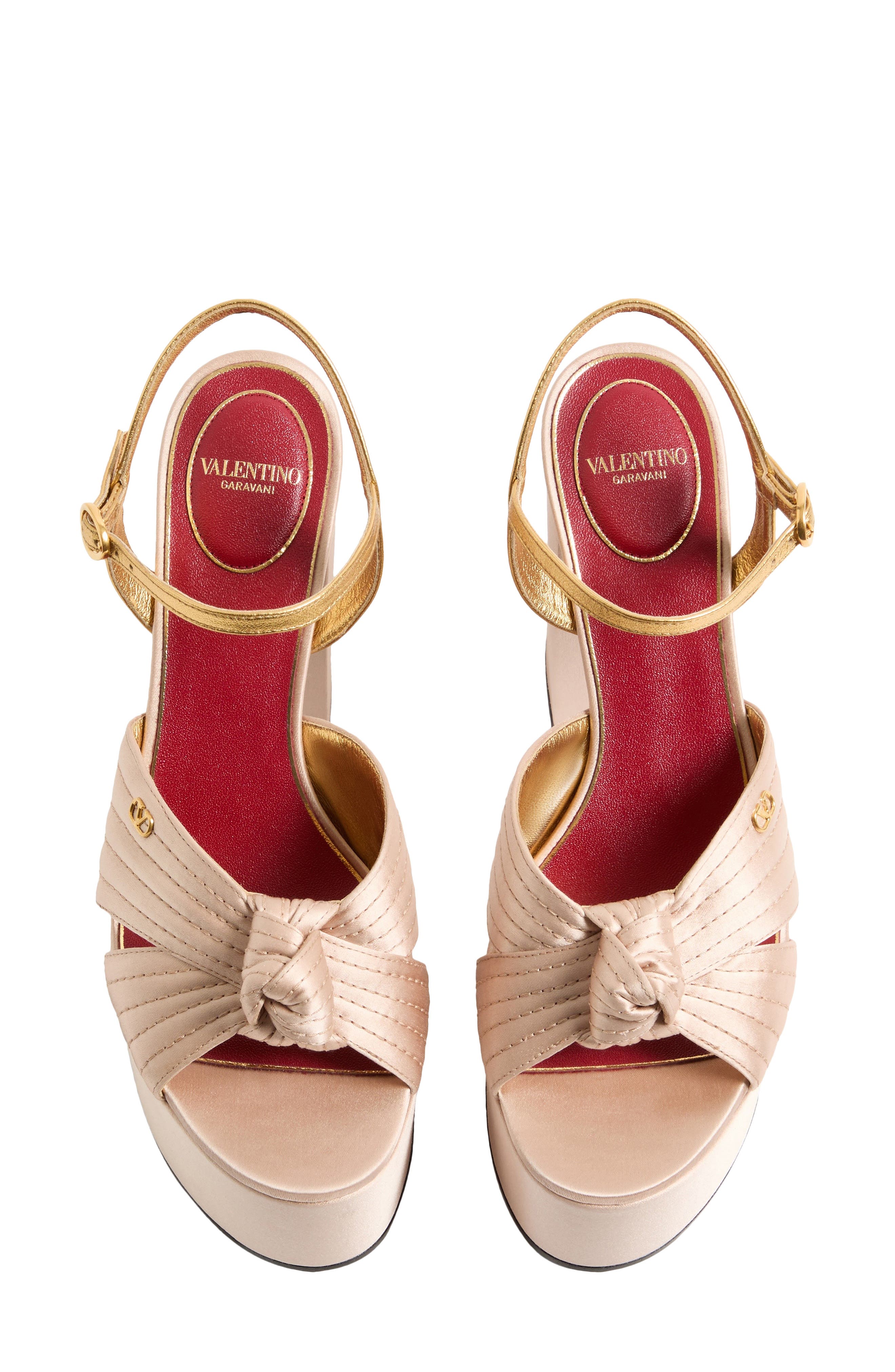 Valentino Crasher Platform Sandal, Alternate, color, Skin