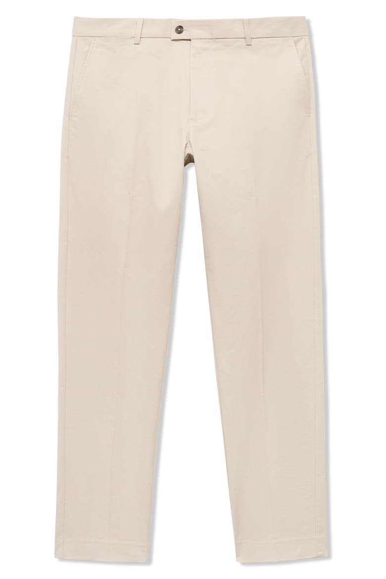 Slim Fit Stretch Cotton Twill Pants, Alternate, color, ECRU