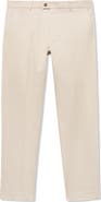 MANGO Slim Fit Stretch Cotton Twill Pants