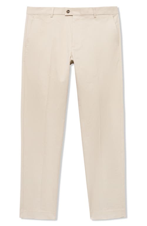 Mango Slim Fit Stretch Cotton Twill Pants In Neutral