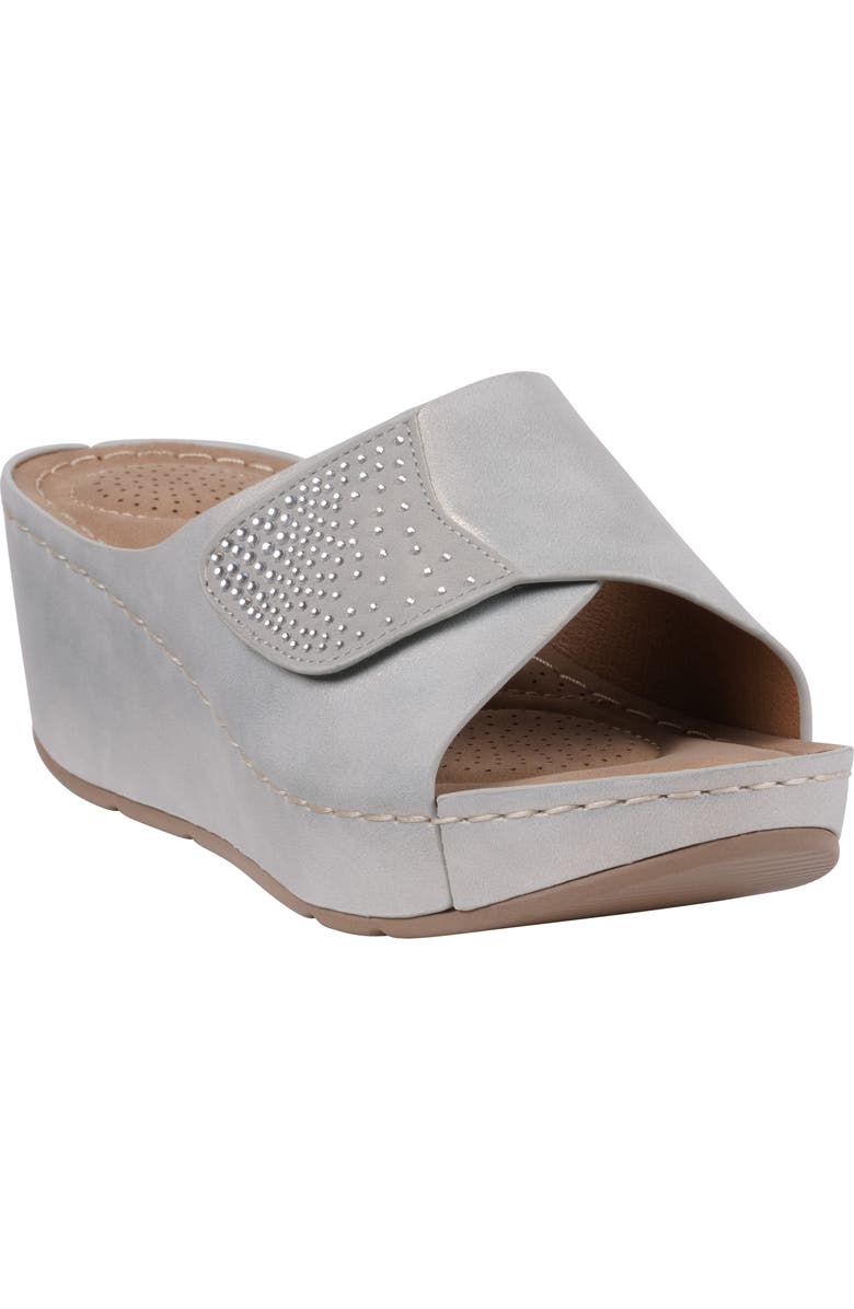 GC SHOES Annora Wedge Sandal, Main, color, Silver