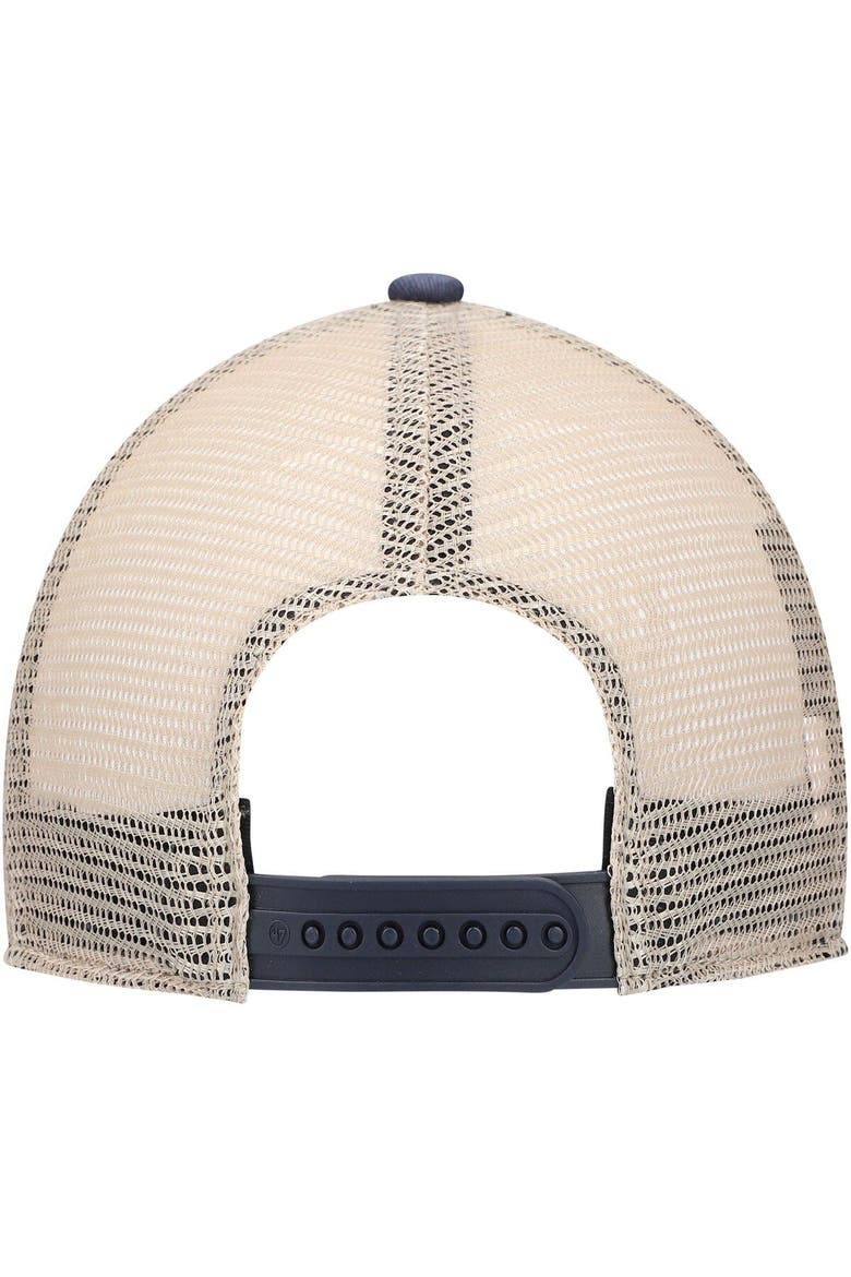 Men's '47 Navy/Natural New England Patriots Flagship MVP Snapback Hat, Alternate, color, Navy