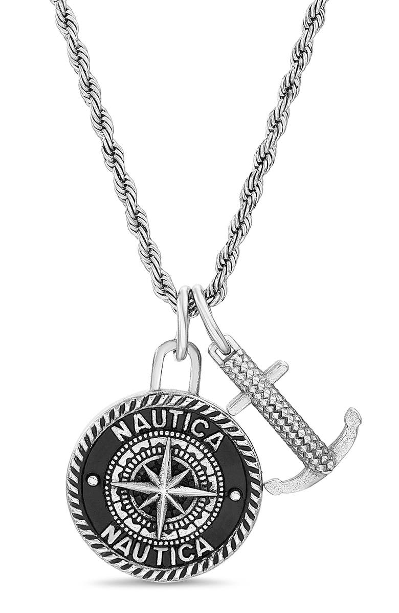 Nautica Men's Nautical Pendant Necklace, Main, color, 
