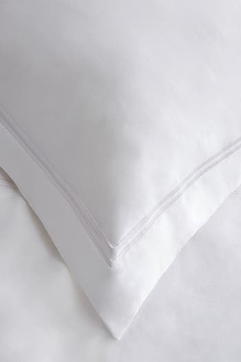 Dual Stripe Embroidered 600 Thread Count Cotton Duvet Set