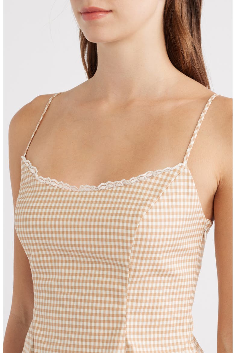 Genevieve Gingham Peplum Top, Alternate, color, ANZO CHECK