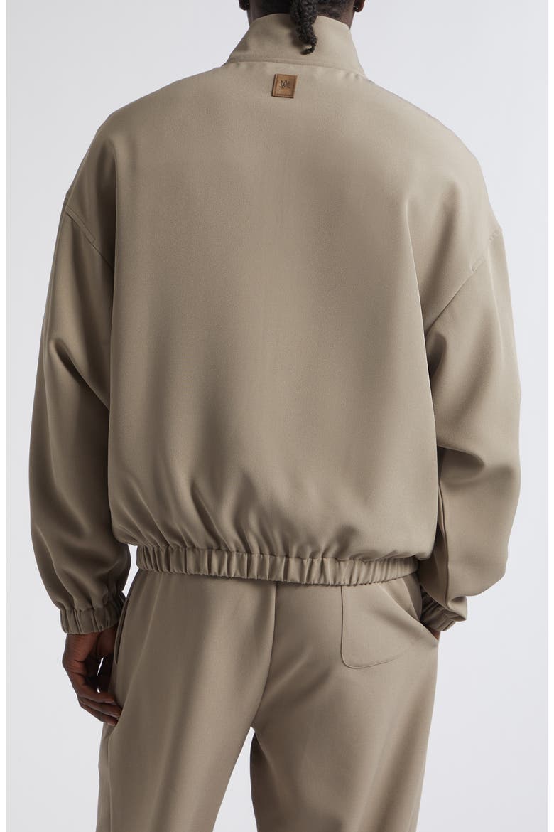 Logo Patch Stretch Cady Track Jacket, Alternate, color, DARK SAND