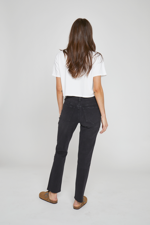 OLIVER LOGAN OLIVER LOGAN CROSBY HIGH RISE RELAXED TAPER FADED BLACK