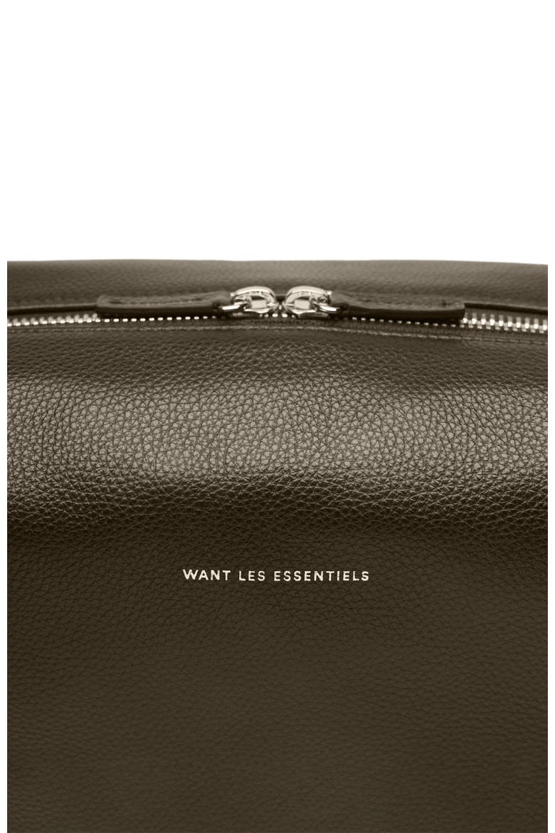 Kenyatta Pebble Grained Leather Toiletry Bag, Alternate, color, Dark Brown
