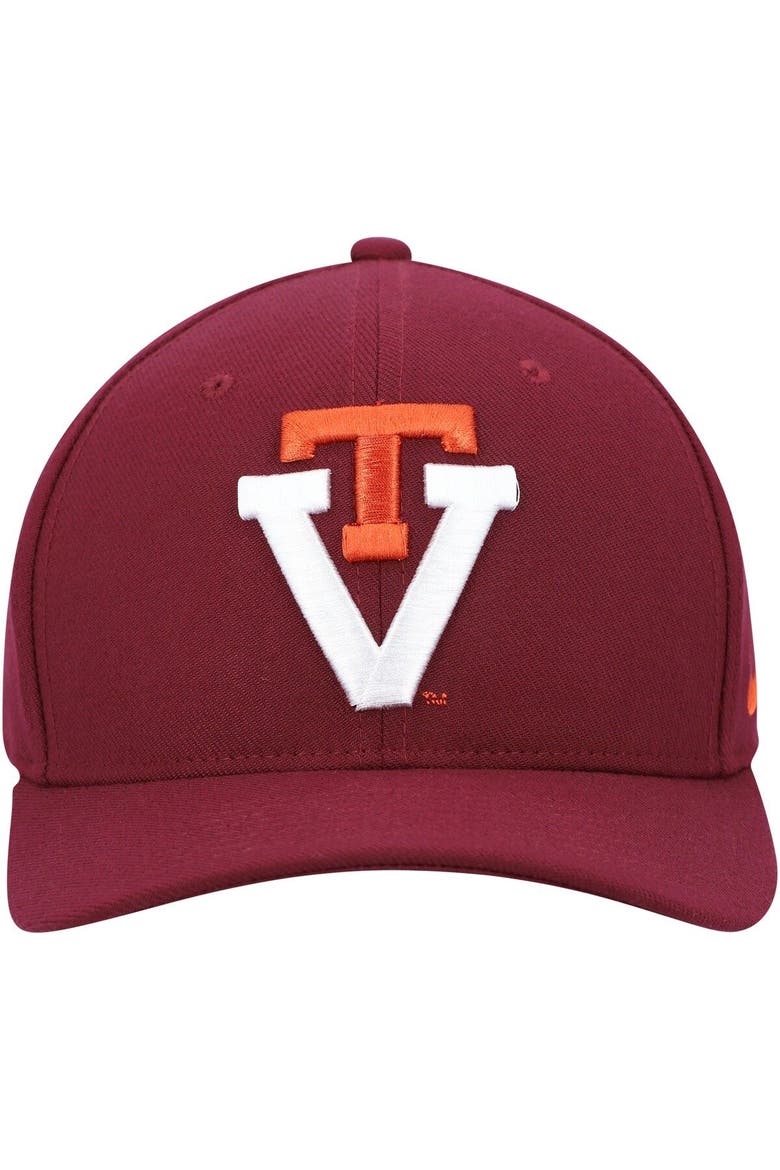 Men's Nike Maroon Virginia Tech Hokies Classic99 Swoosh Performance Flex Hat, Alternate, color, Maroon